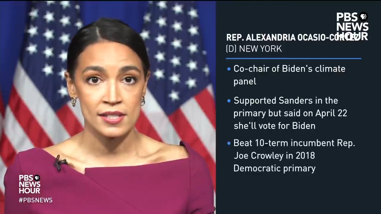 Why did AOC nominate Bernie Sanders at the DNC?