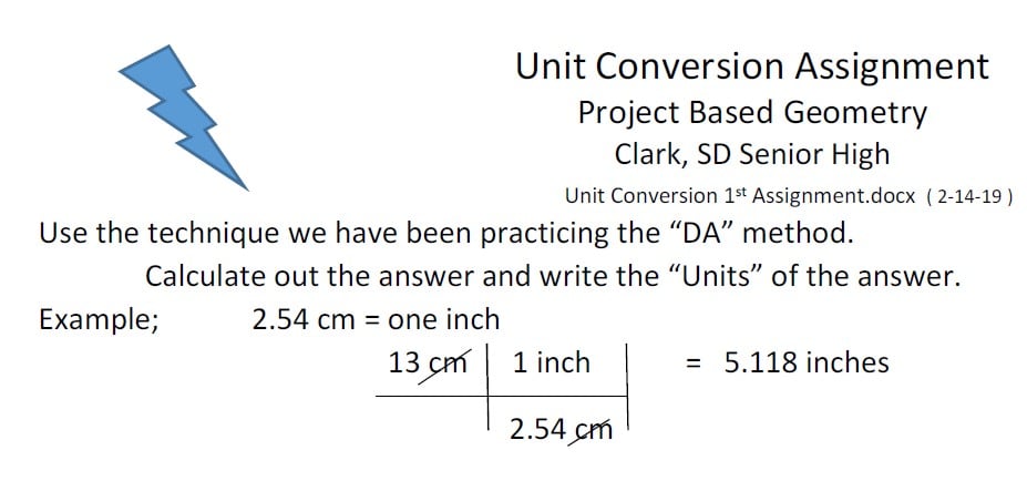 Dimensional Analysis / Unit Conversion technique Formula