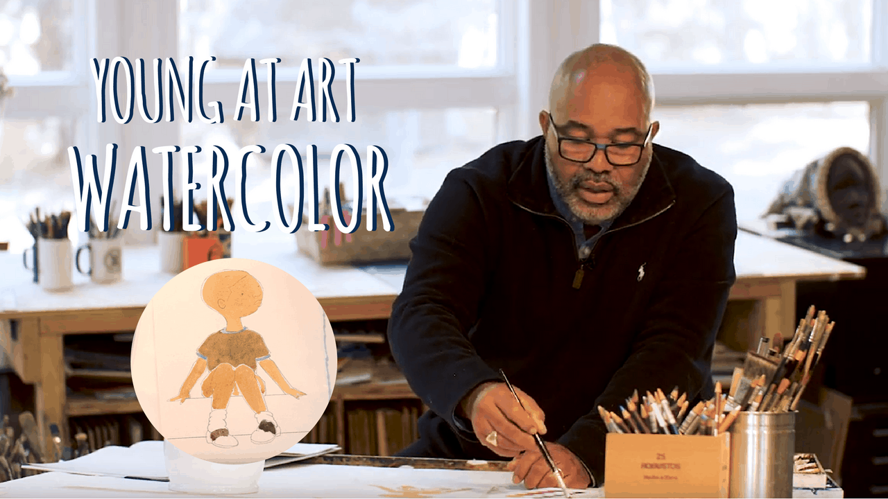 YOUNG AT ART with James Ransome: NEW RED BIKE Watercolor!