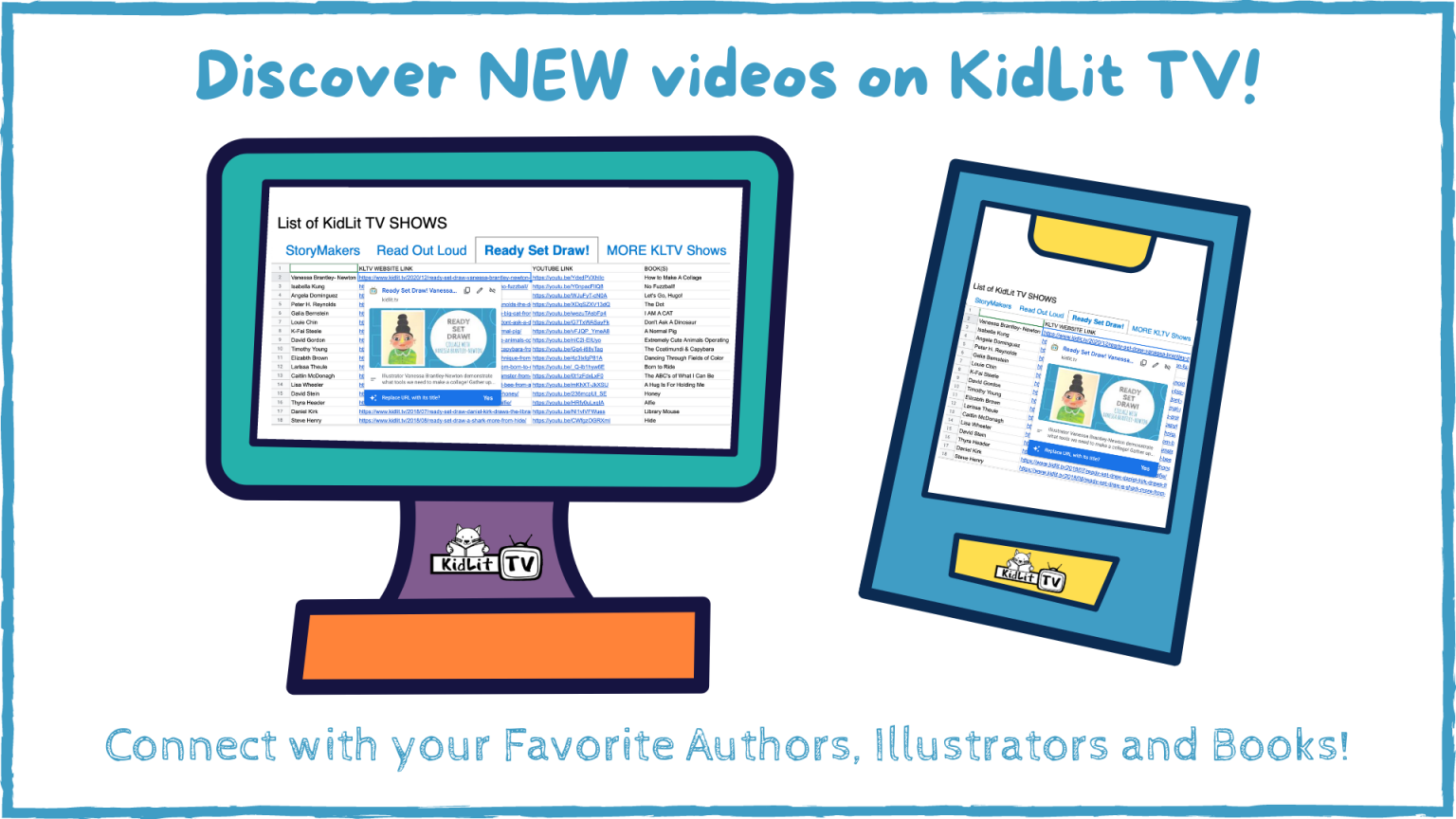 KidLit TV’s NEW Google Doc: Find Videos for your Favorite Authors, Illustrators and Books!