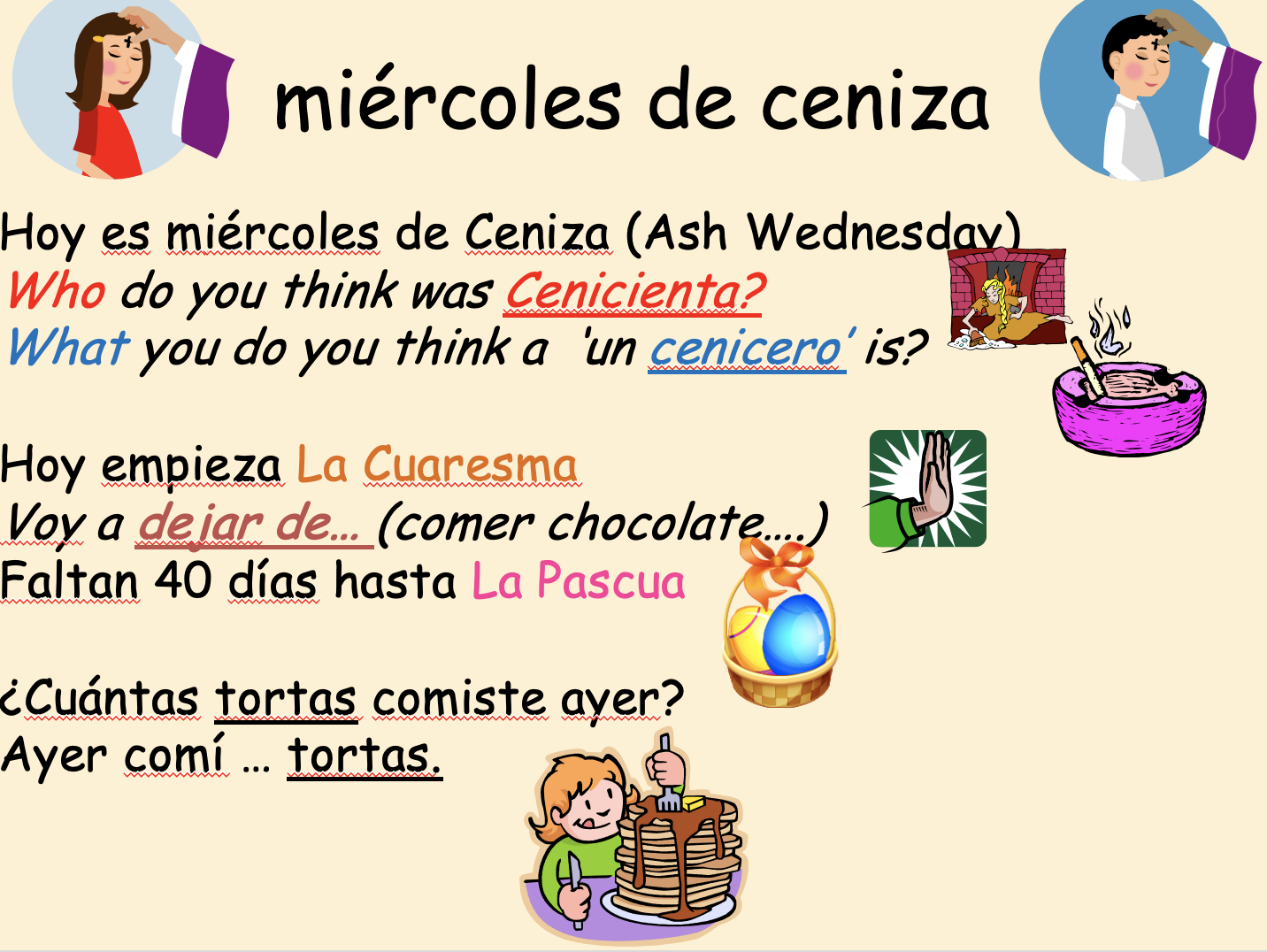 miércoles de ceniza: Ash Wednesday