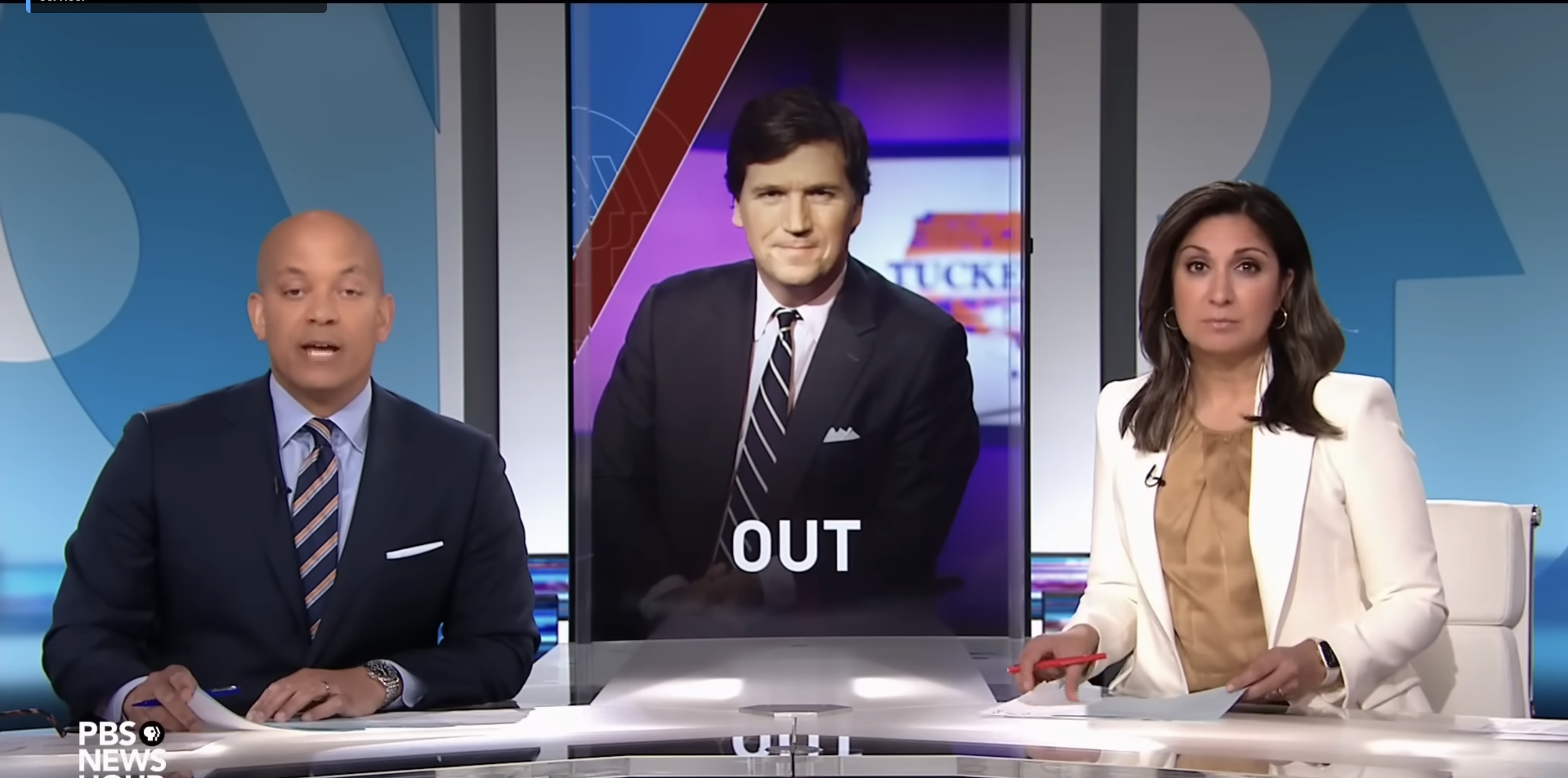 Tucker Carlson out at FOX