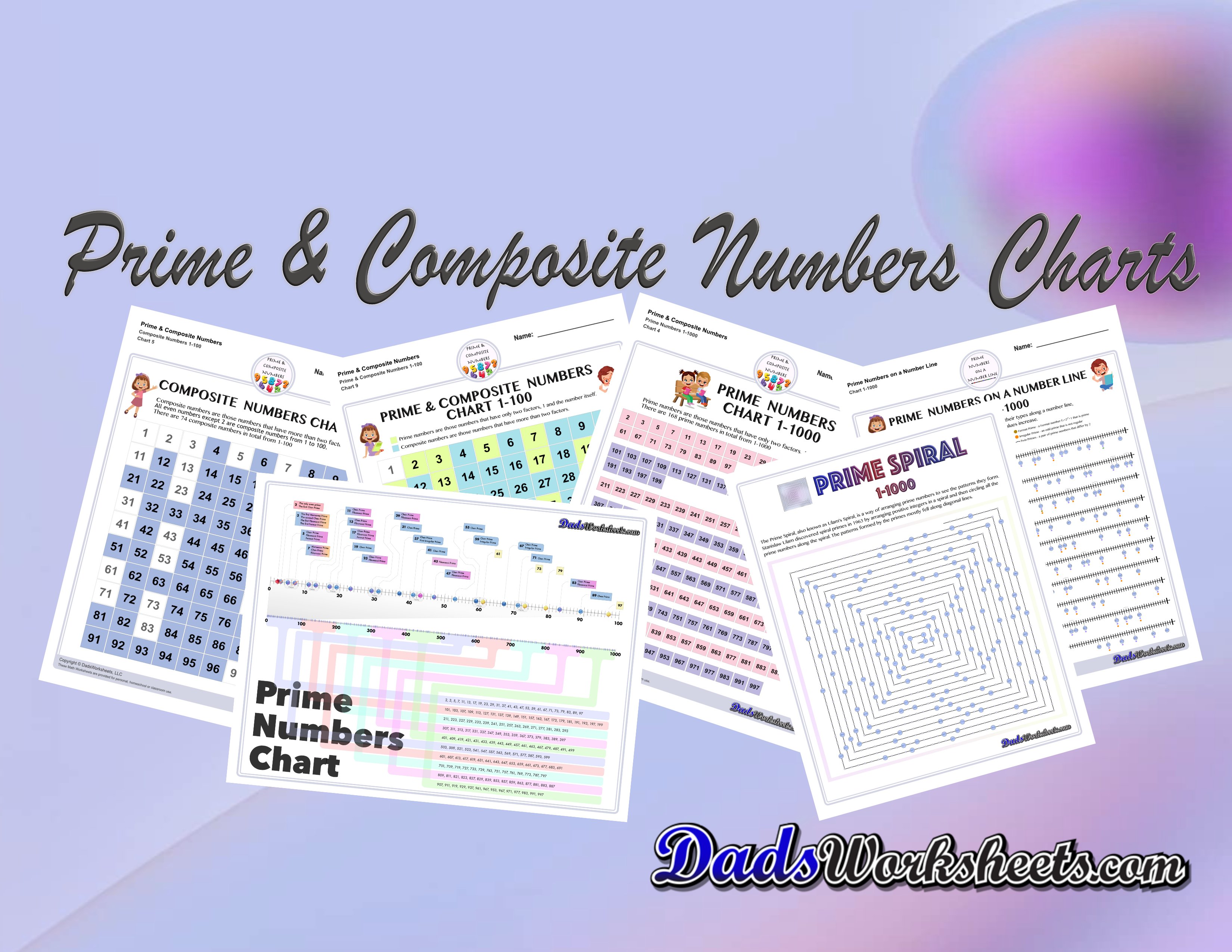 Prime & Composite Numbers Charts