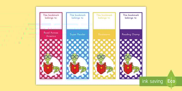 Editable Read Across America Bookmarks