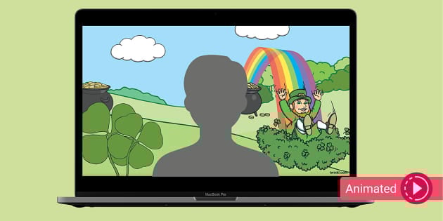 St. Patrick's Day Animated Virtual Teaching Background