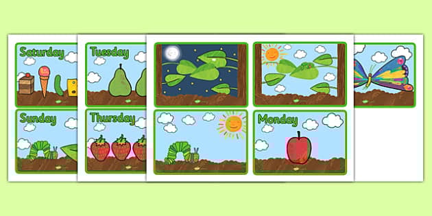 Story Sequencing Cards to Support Teaching on The Very Hungry Caterpillar