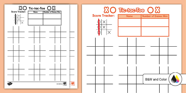 Tic-tac-Toe Printable Board