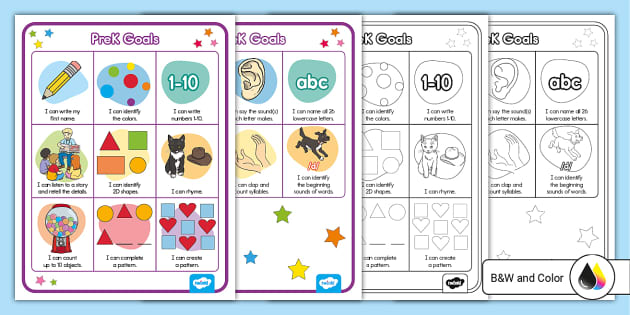 PreK Goals Posters