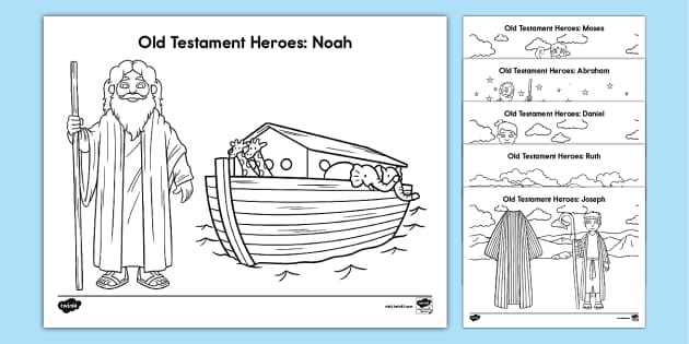 Vacation Bible School: Old Testament Heroes Coloring Sheets