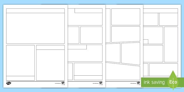 Blank Comic Strip Template