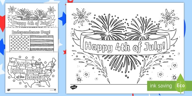 Independence Day Coloring Sheets