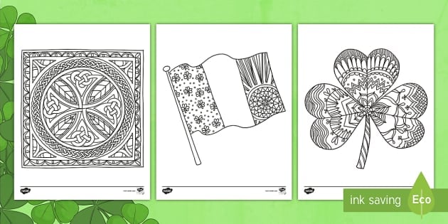 St. Patrick's Day Mindfulness Coloring Sheets