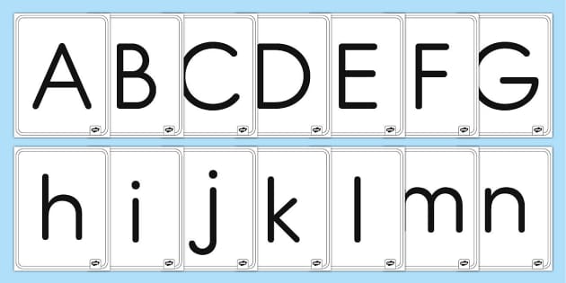 Alphabet Template: Letters A-Z