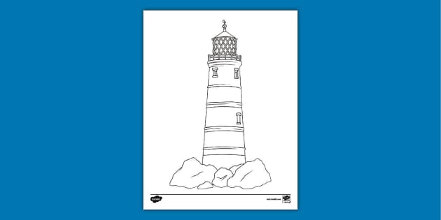 Lighthouse Coloring Sheet