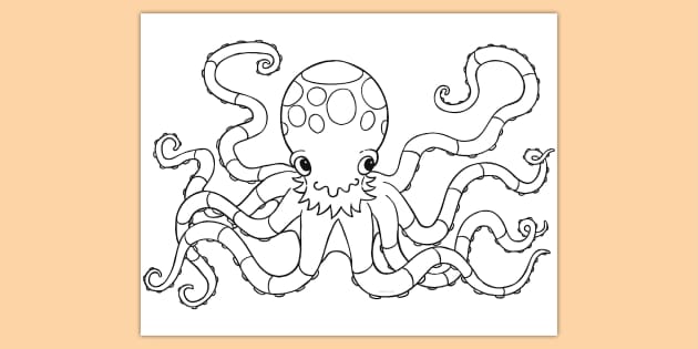 Octopus Coloring Sheet