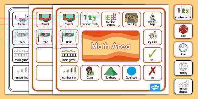 Math Area Communication Board