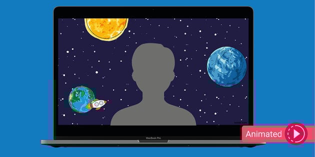 Outer Space Animated Virtual Teaching Background