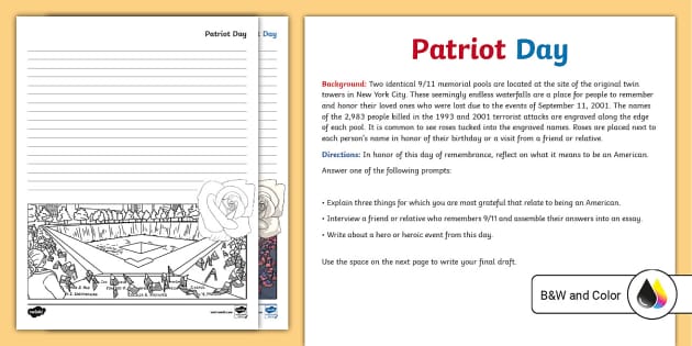 Patriot Day Writing Assignment