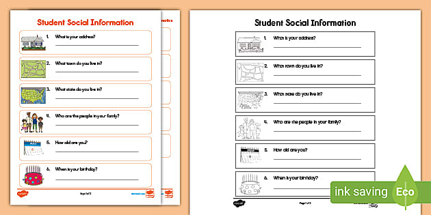 Student Social Information Activity