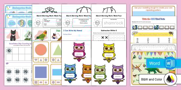Kindergarten Teaching Pack
