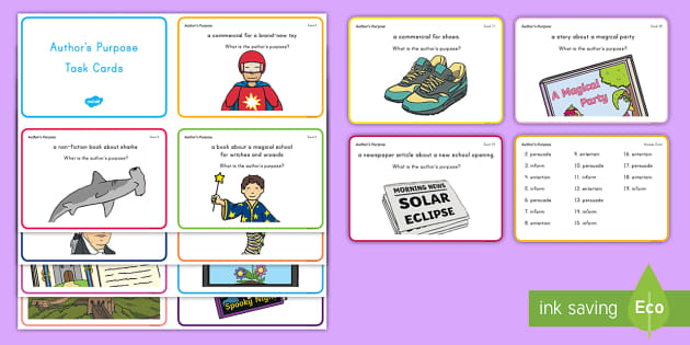 Author's Purpose Task Cards