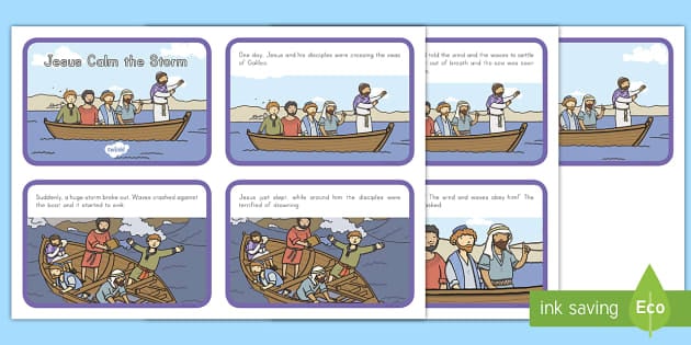 Jesus Calms the Storm Story Sequencing Cards