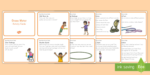 Gross Motor Skills Activity Cards