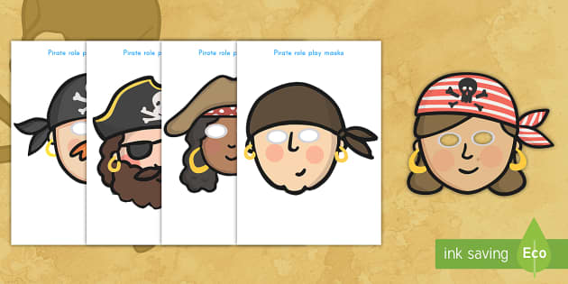 Pirate Dramatic Play Masks