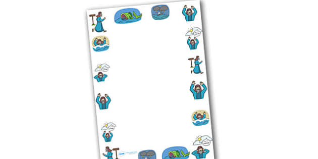 Jonah and the Big Fish Page Borders