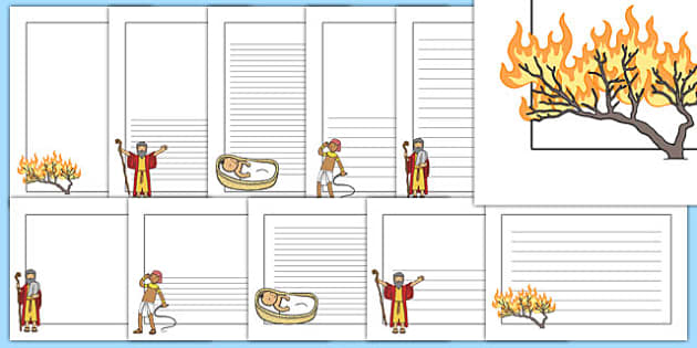 Blank and Lined Journal Writing Pages - Moses Border