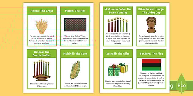 Kwanzaa Symbols Informational Cards
