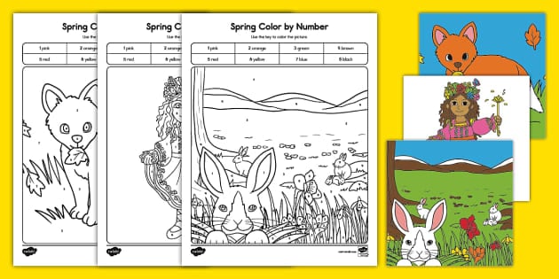 Spring Color by Number