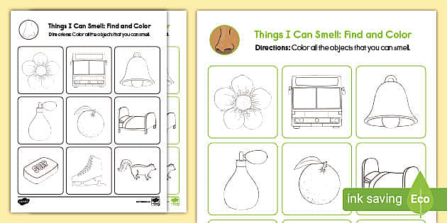 Things I Can Smell: Find and Color Activity