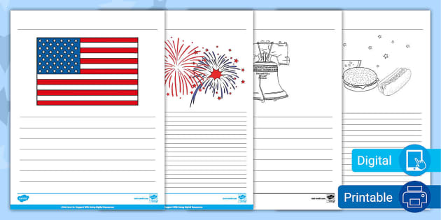 Independence Day Writing Pages