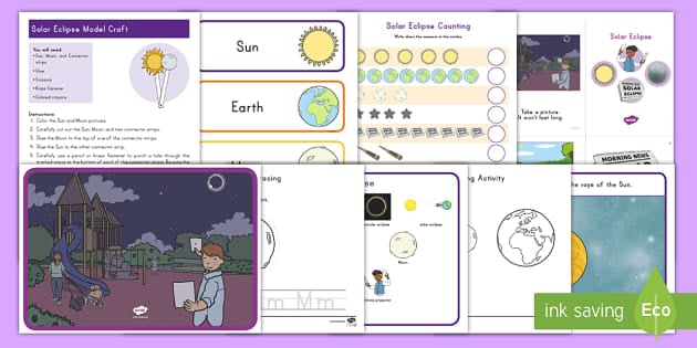 Solar Eclipse Early Childhood Activity Pack