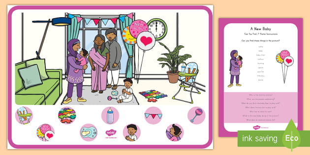 New Baby Can You Find? Picture Activity