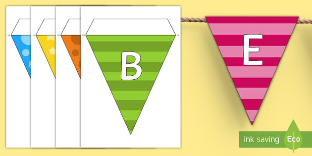 Colorful Alphabet Bunting