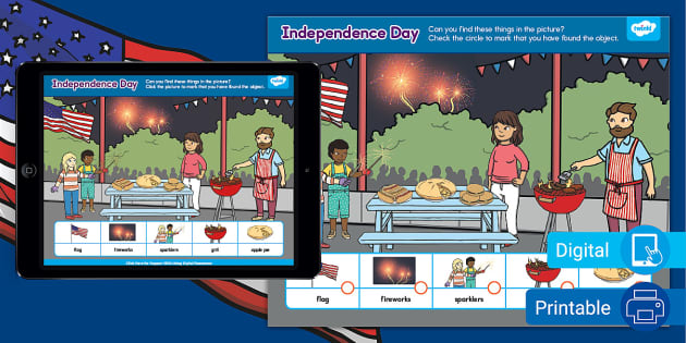 Independence Day Can You Find? Picture Activity
