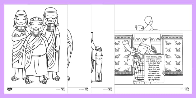 Daniel and the Lion's Den Coloring Sheets/Printable Pictures
