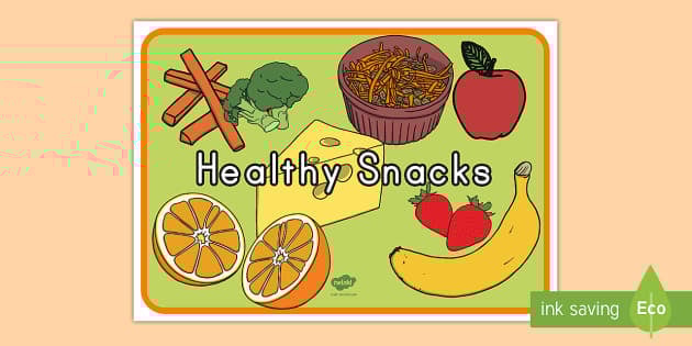 Healthy Snacks Display Poster