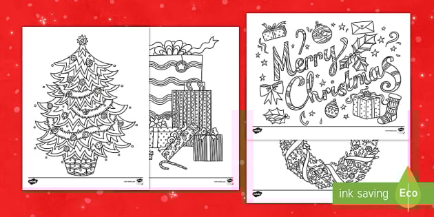 Christmas Mindfulness Coloring Sheets