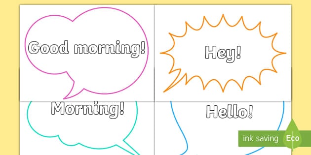 Social Greetings Prompt Display Cutouts