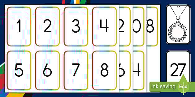 Find the Medal Number Recognition Game