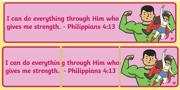 Philippians 4:13 Memory Verse Banner