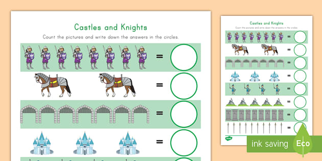 Castles and Knights Counting Activity