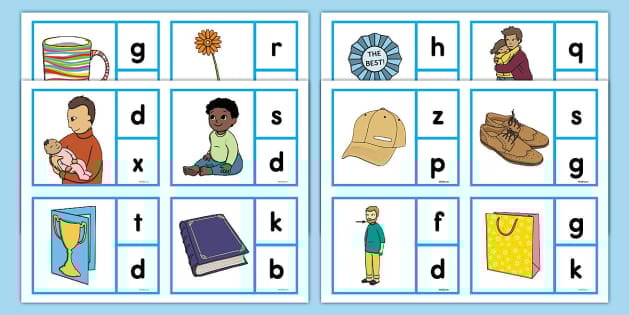 Father's Day Final Letter Clip Cards