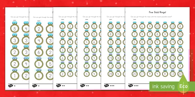 Five Gold Rings Activity