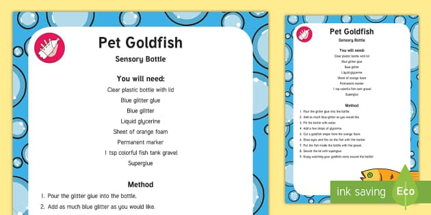 My Pet Goldfish Sensory Bottle
