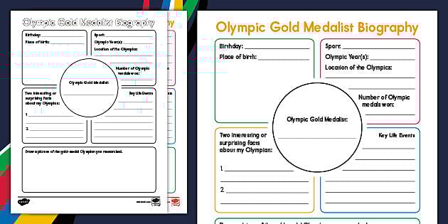 Olympic Gold Medalist Biography Activity