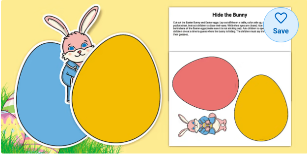 Hide the Bunny Color Recognition Activity